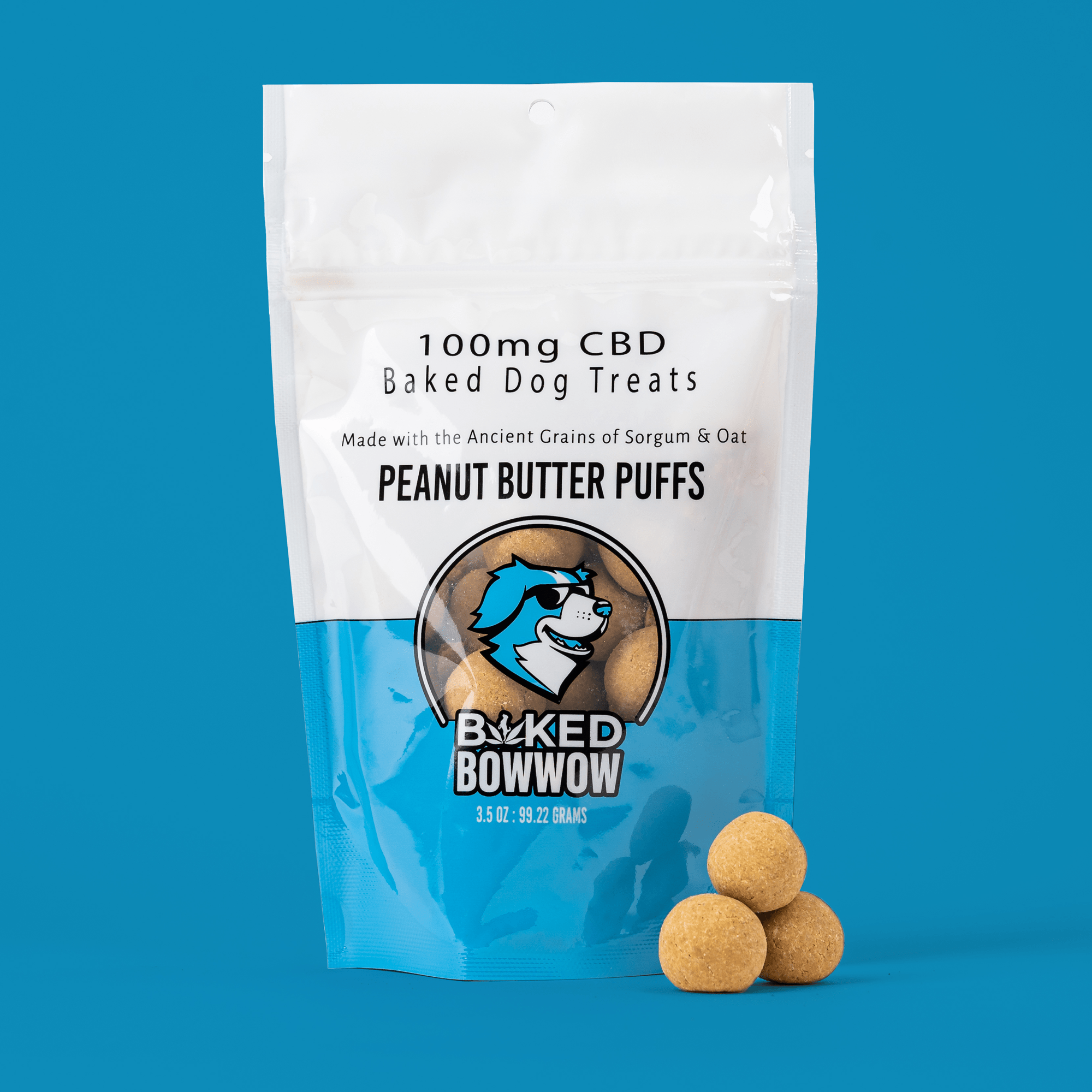 Baked BowWow 200MG Hooman-Grade CBD Peanut Butter Puffs - Eighty Six Group