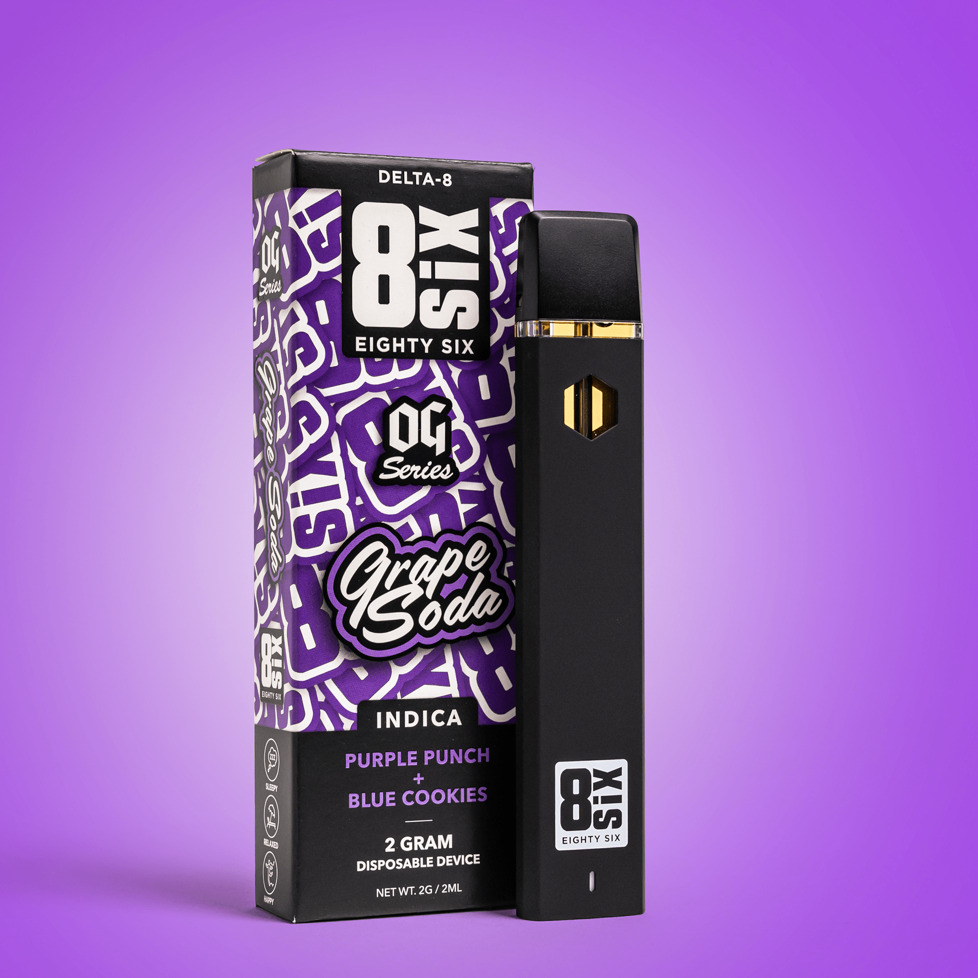 Grape Soda Delta-8 THC 2G Disposable Vape (Purple Punch)
