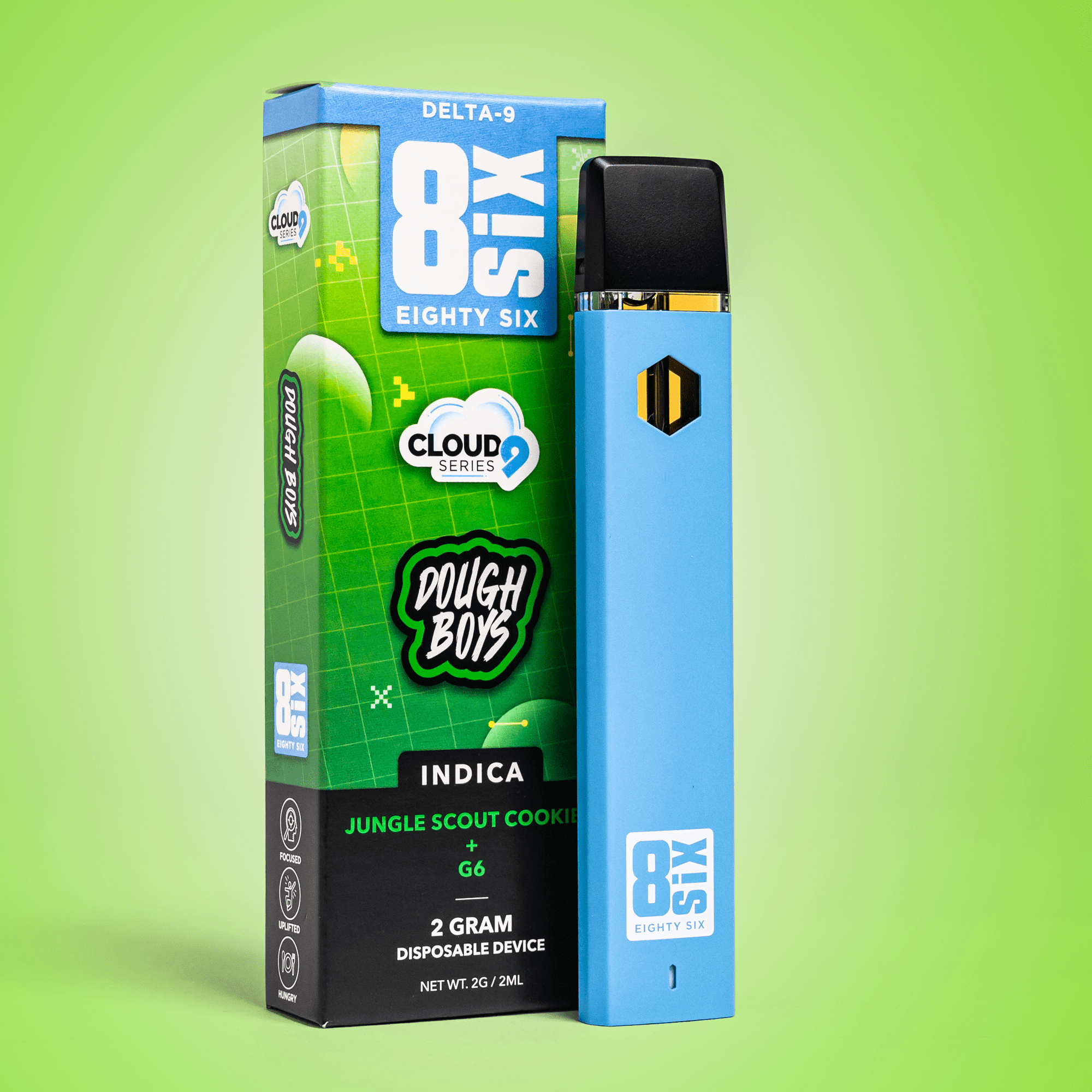 Dough Boys Delta-9 THC 2G Disposable Vape (Jungle Scout Cookies)
