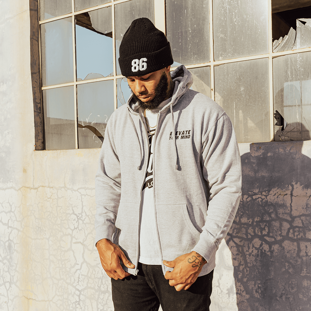86 Zip-Up Hoodie (Gray)