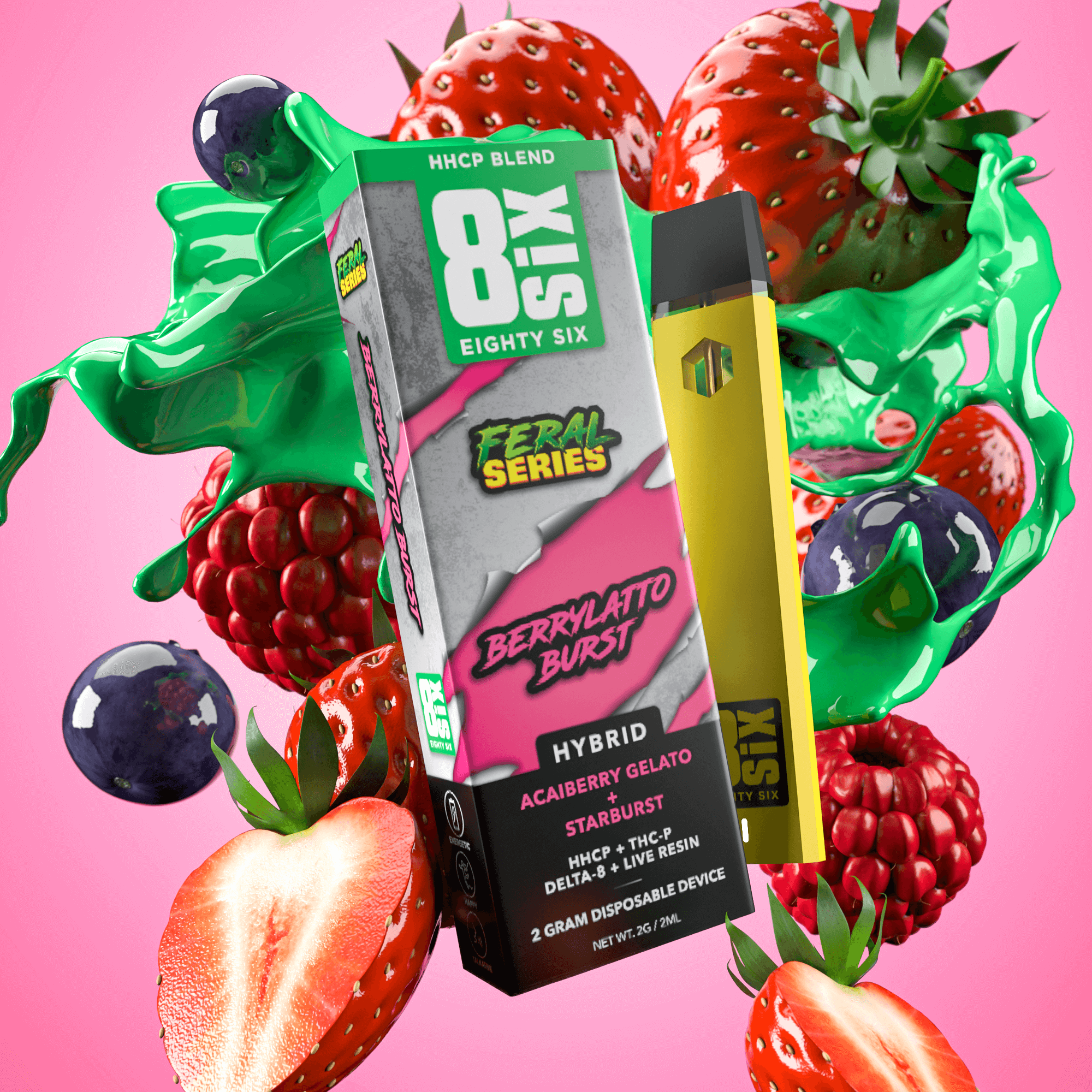 Berrylatto Burst HHC-P 2G Disposable (Acaiberry Gelato)