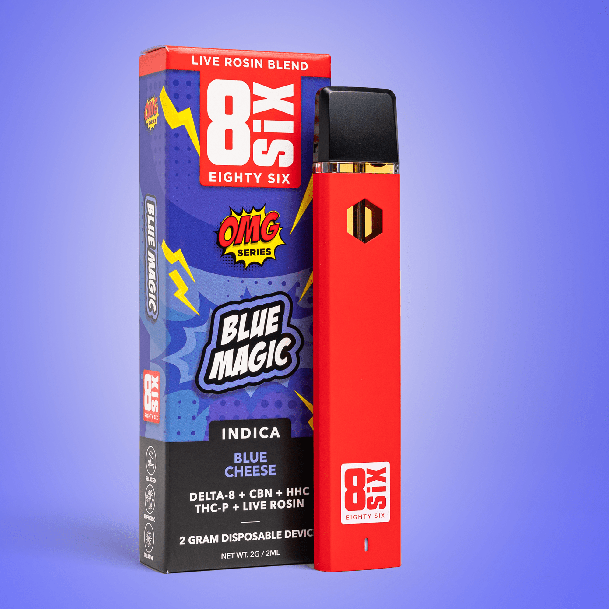 Blue Magic Live Rosin Blend 2G Disposable Vape (Blue Cheese)