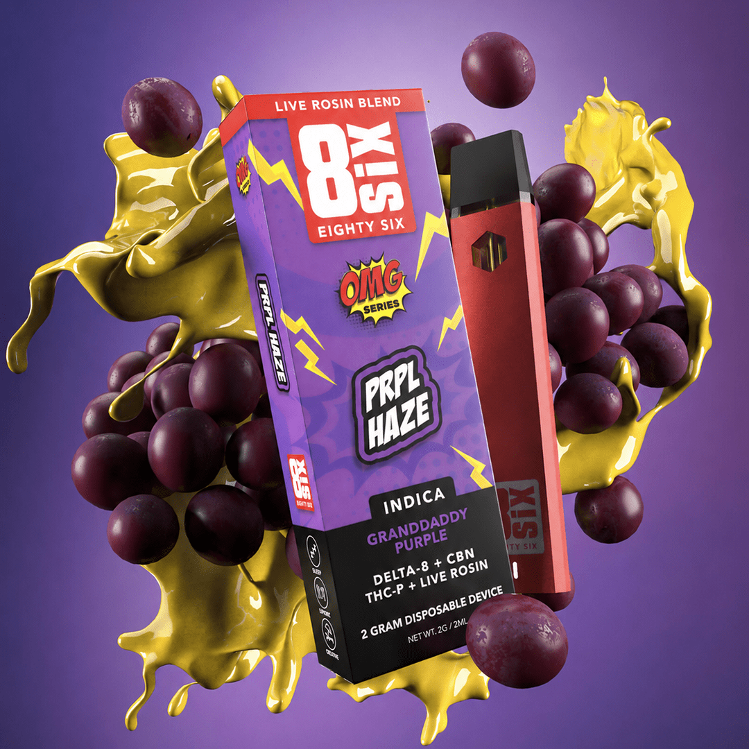 PRPL Haze Live Rosin Blend 2G Disposable Vape (Granddaddy Purple)