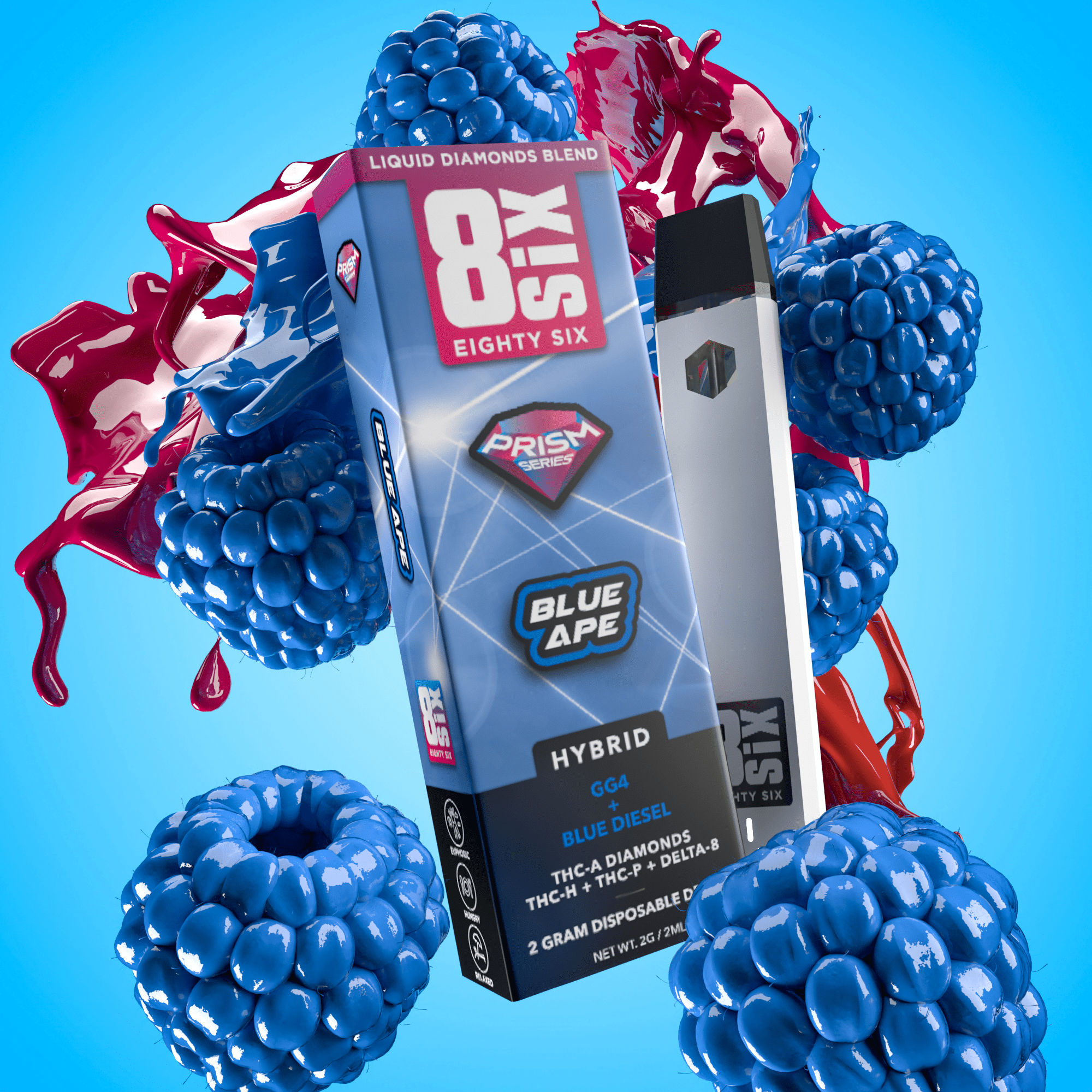 Blue Ape THCa Liquid Diamonds 2G Disposable Vape (GG4)