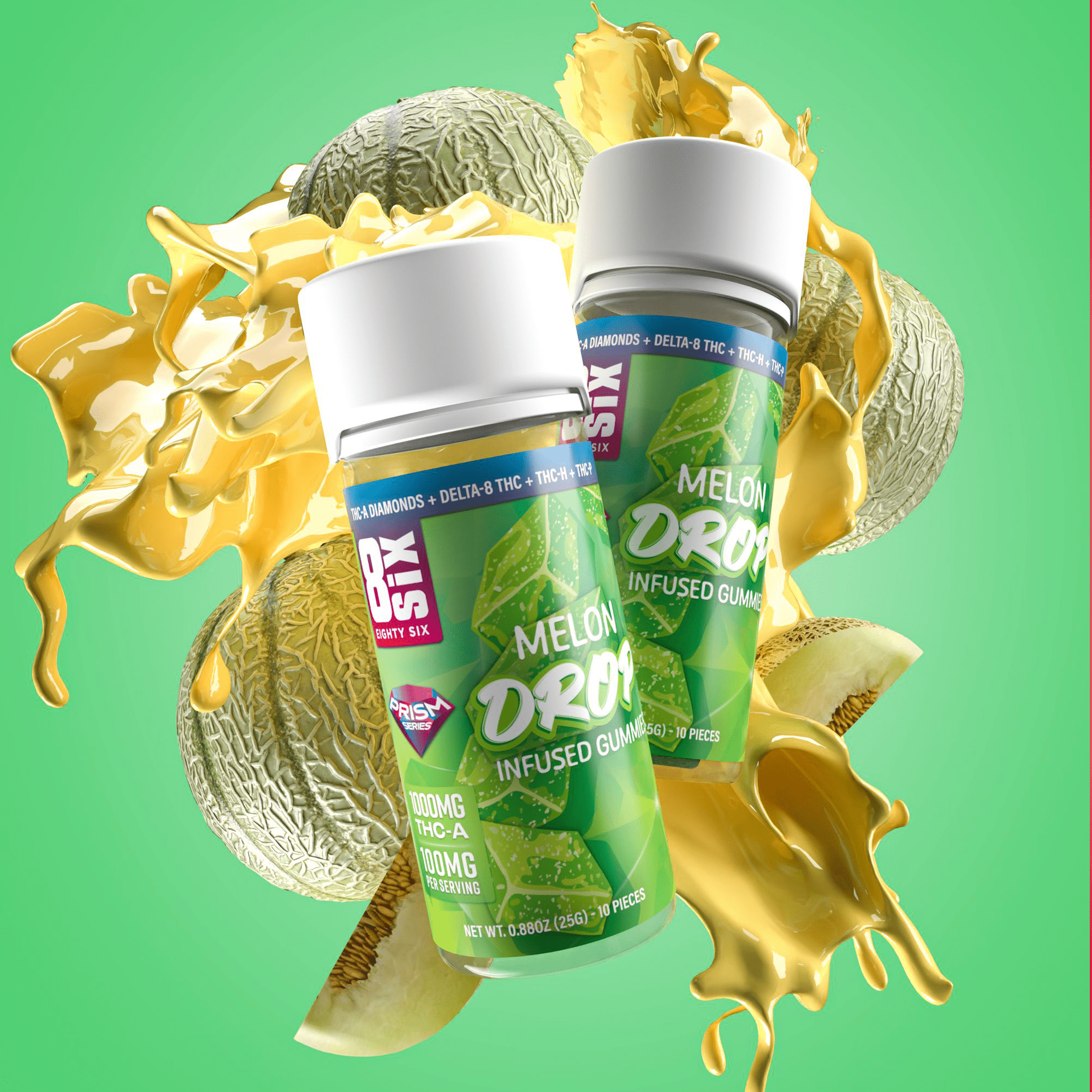 Melon Drop 1000MG THCa Gummies