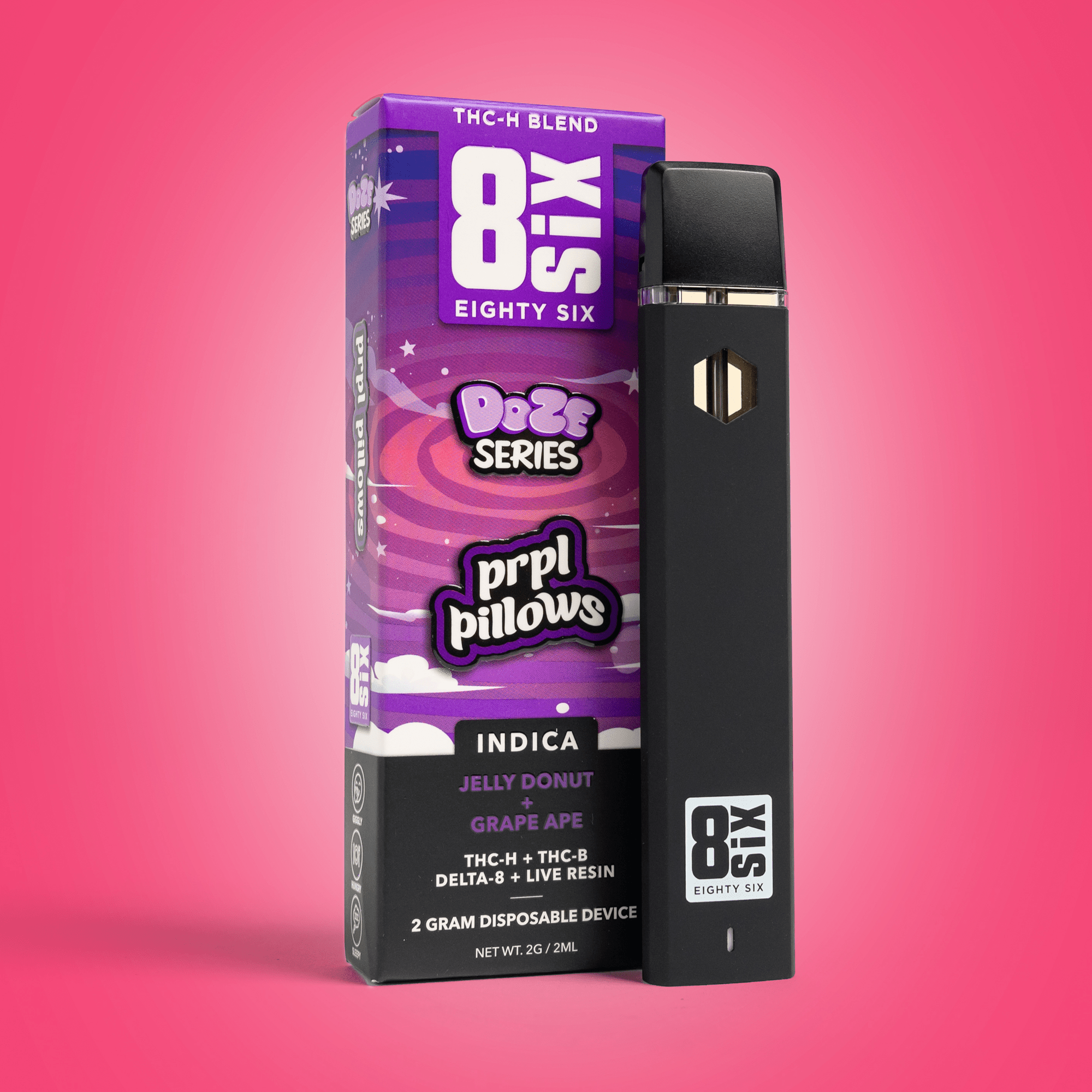 PRPL Pillows THCh 2G Disposable Vape (Jelly Donut)