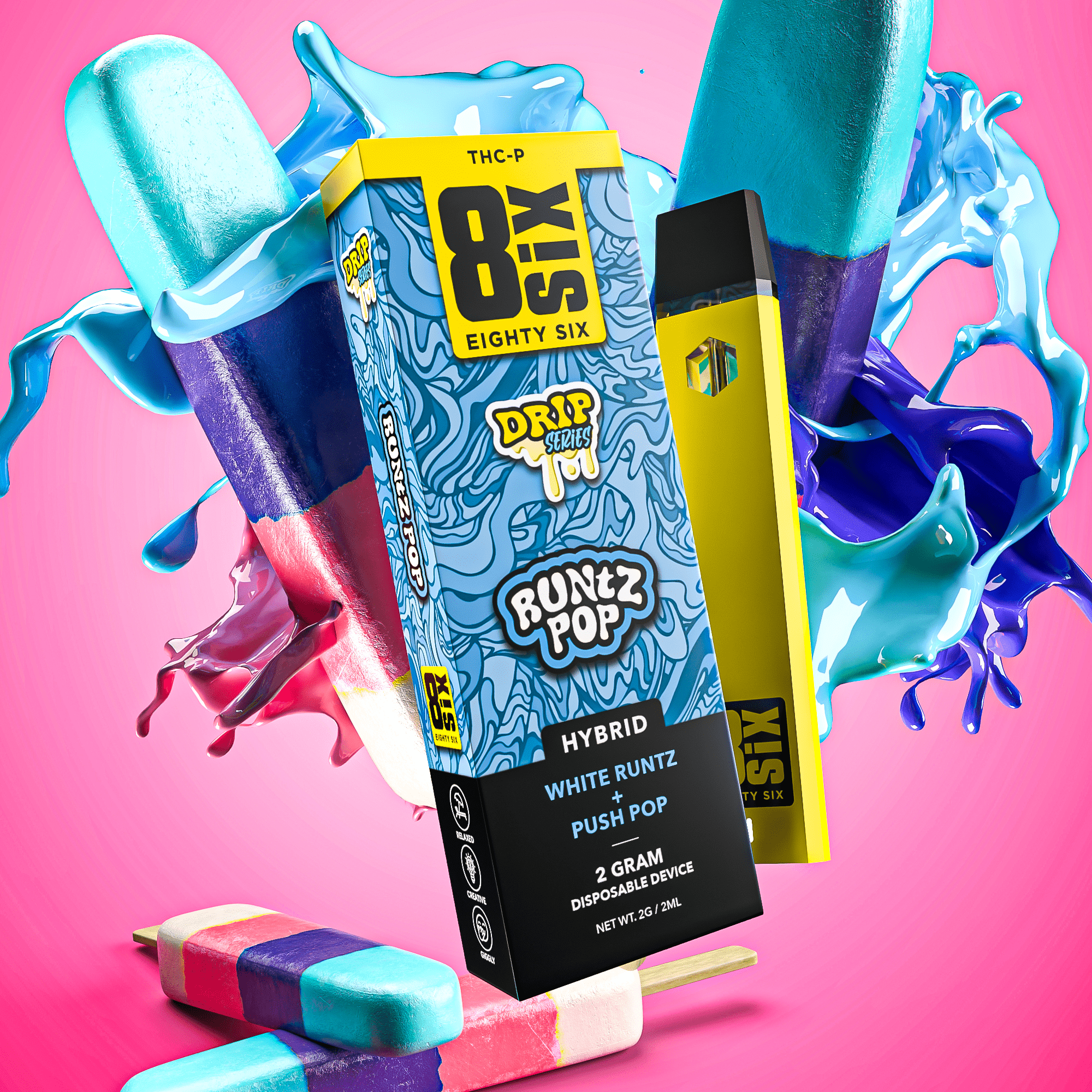 Runtz Pop THC-P 2G Disposable Vape (White Runtz)