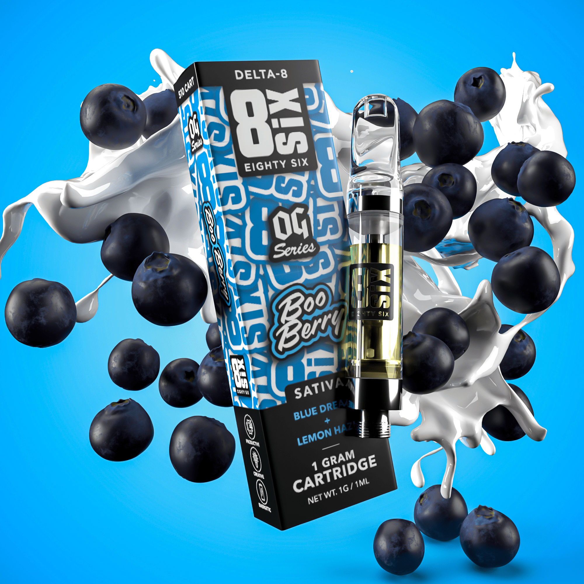 Blue Dream Vape Cartridge | Delta-8 THC | Eighty Six Blue Dream Vape Cartridge | Delta-8 THC | Eighty Six