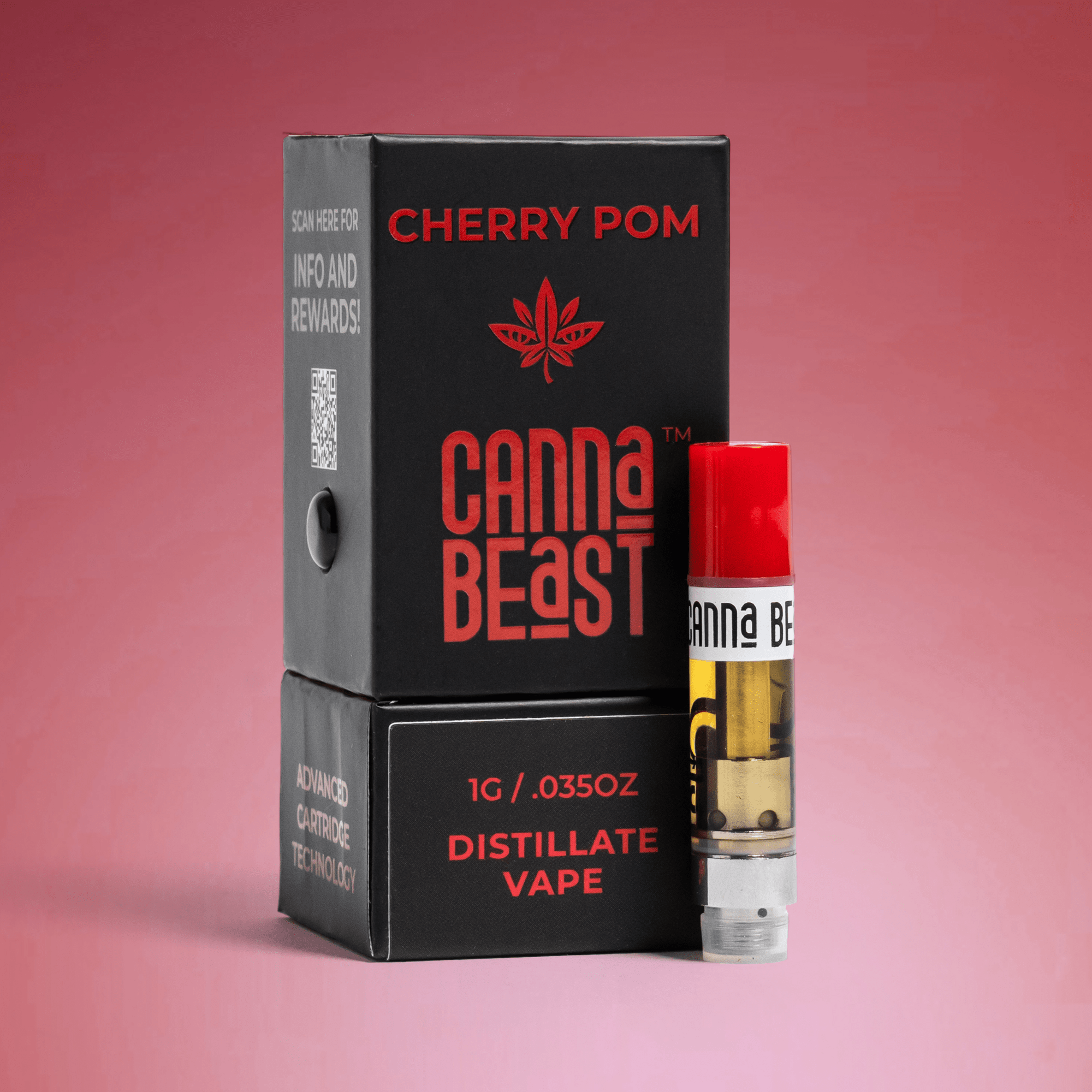 Canna Beast - Cherry Pom Delta-9 THC Vape Cartridge