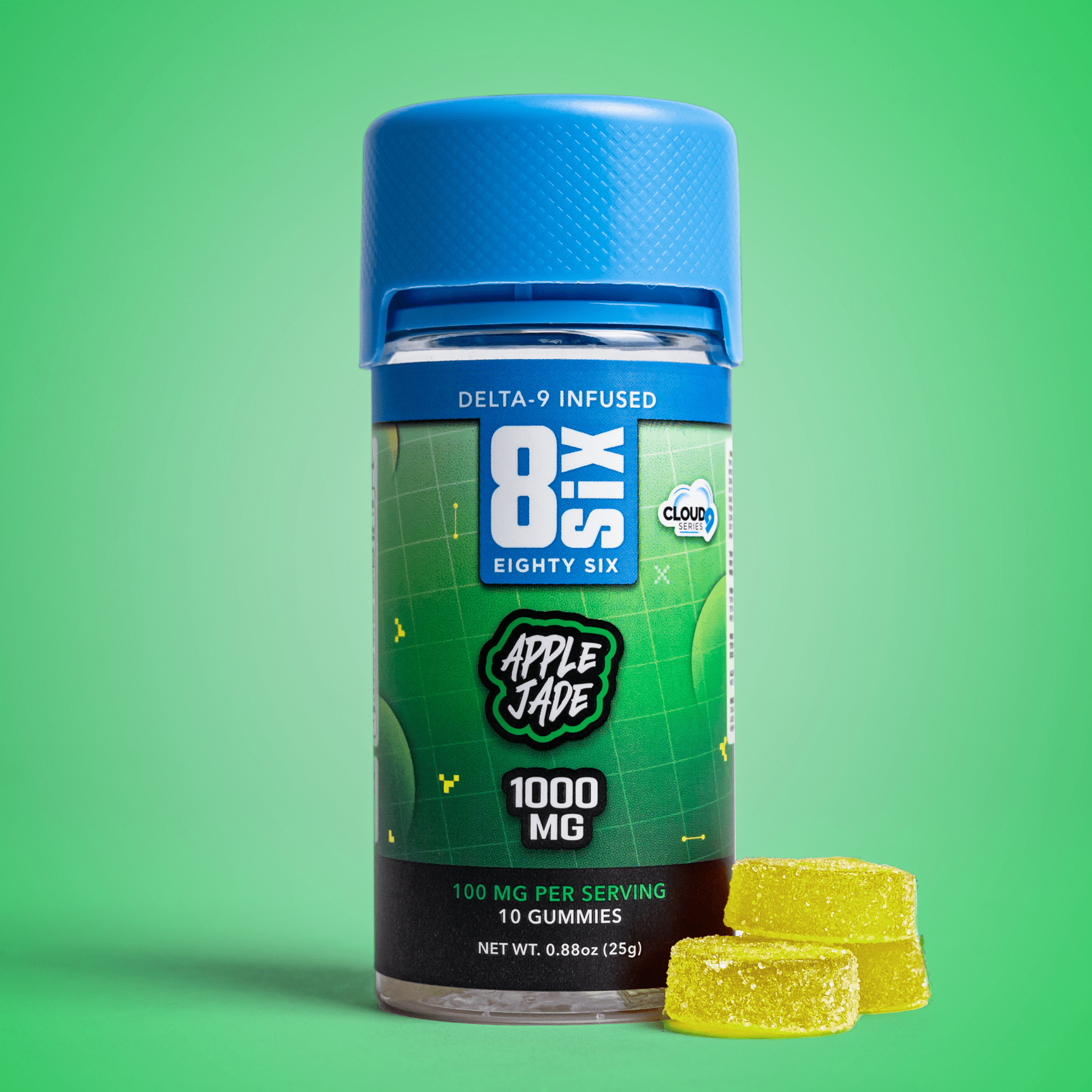 Apple Jade 1000MG Delta-9 THC Gummies