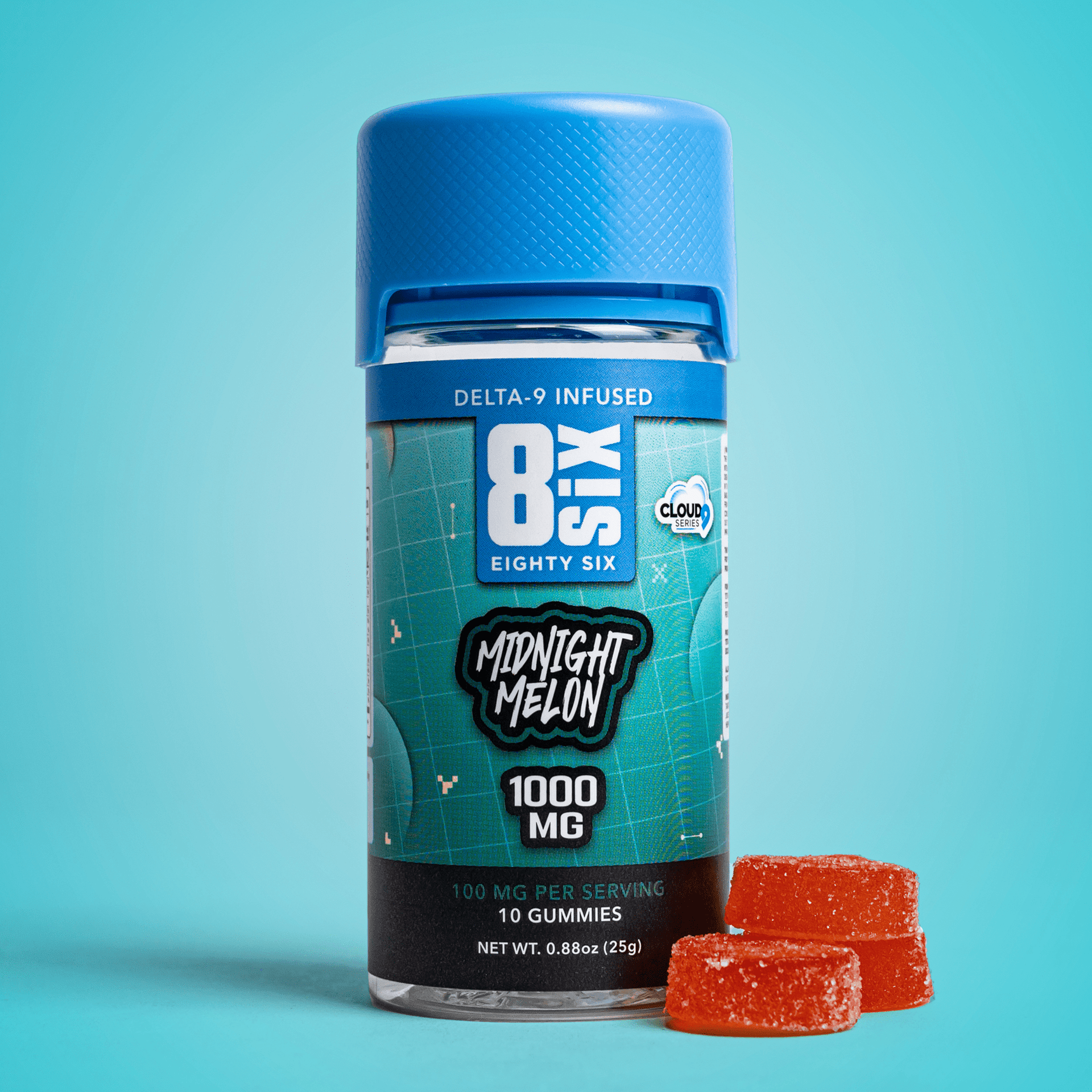 デーヴスウィート！ Blue Watermelon Delta-9 Gummies | Hemp-Derived | Eighty Six