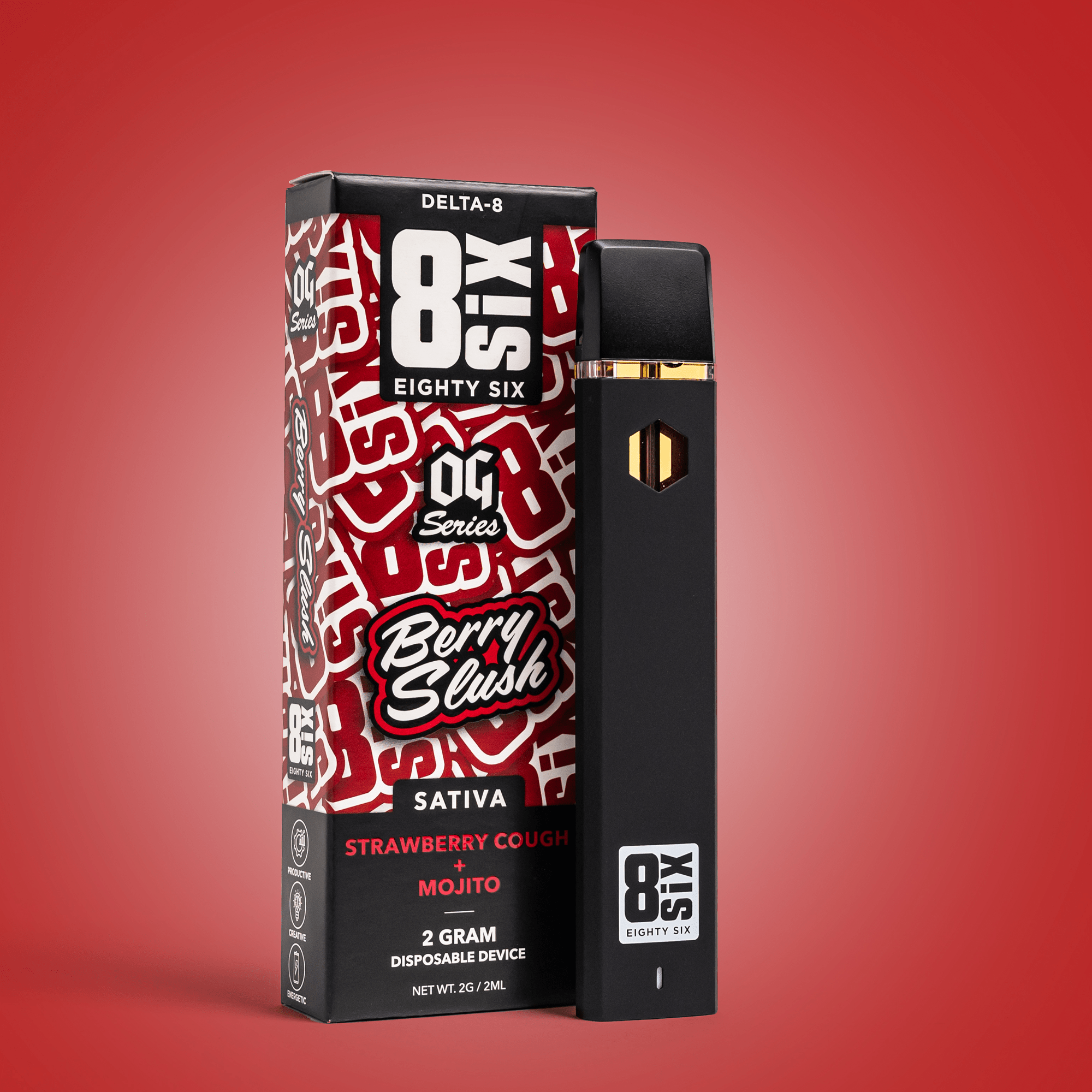 Berry Slush Delta-8 THC 2G Disposable Vape (Strawberry Cough)