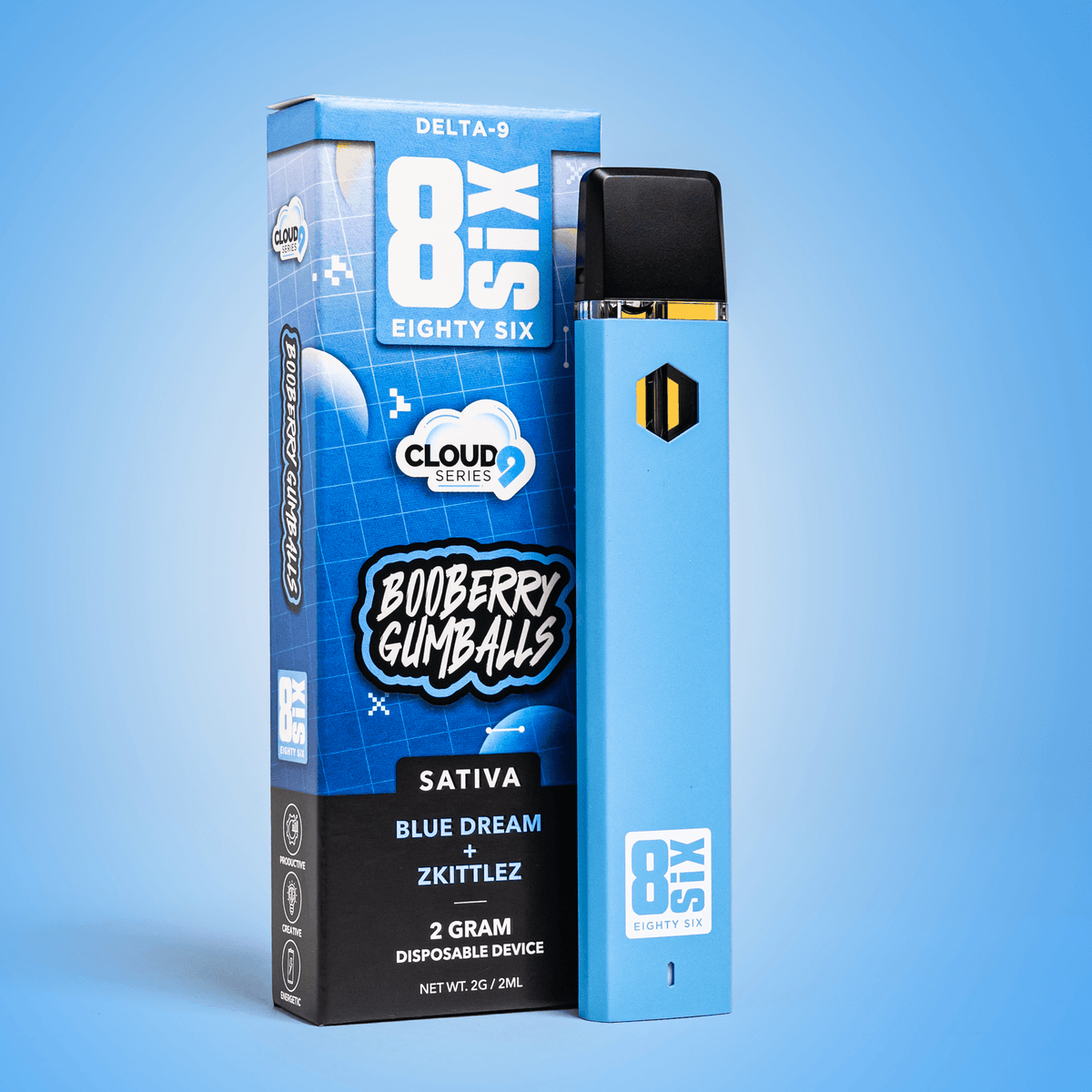 Booberry Gumballs Delta-9 THC 2G Disposable Vape (Blue Dream) - Eighty Six Group Booberry Gumballs Delta-9 THC 2G Disposable Vape (Blue Dream) - Eighty Six Group