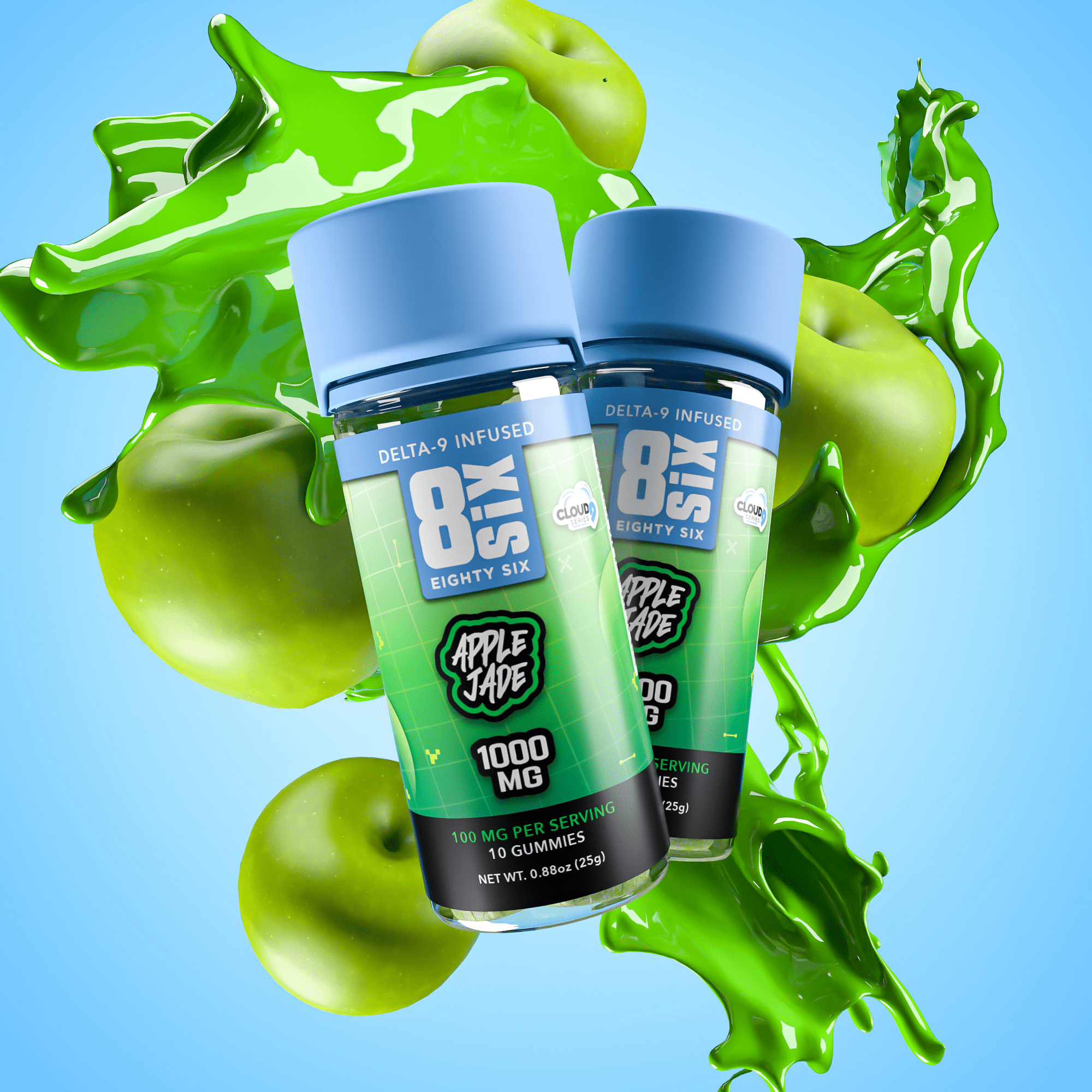 Apple Jade 1000MG Delta-9 THC Gummies