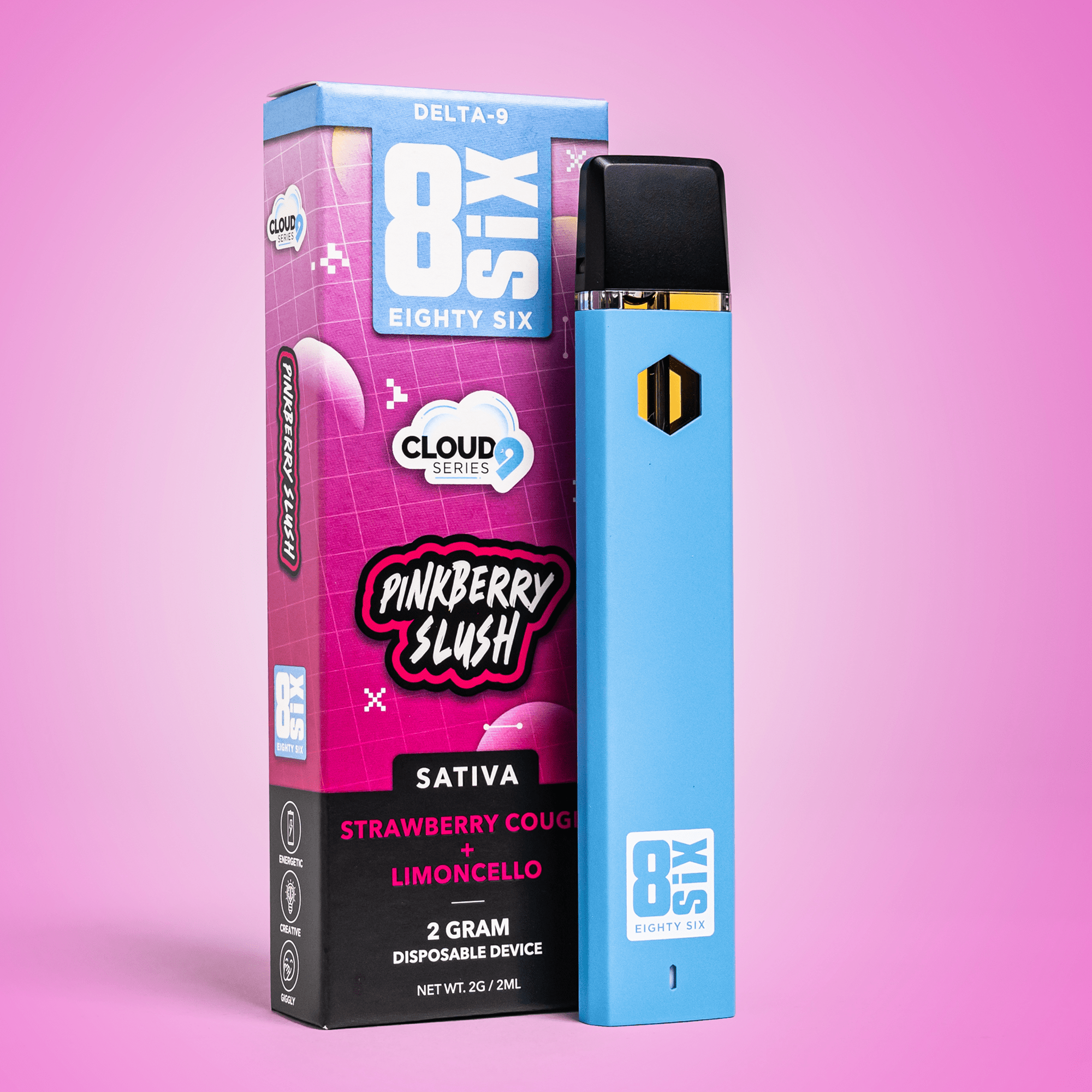 Pinkberry Slush Delta-9 THC 2G Disposable Vape (Strawberry Cough)