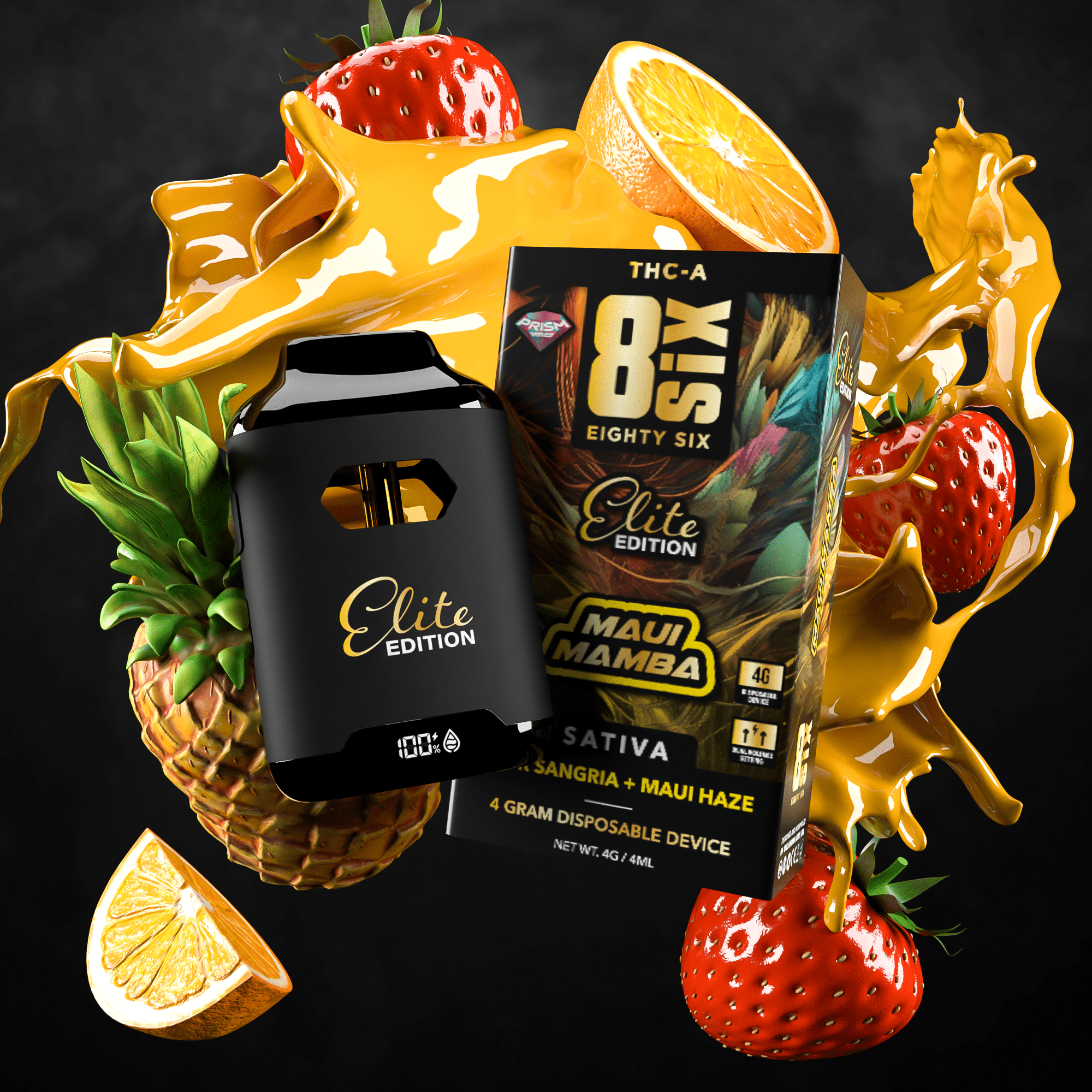 Maui Mamba Elite Edition THCa 4G Disposable Vape (Sour Sangria)