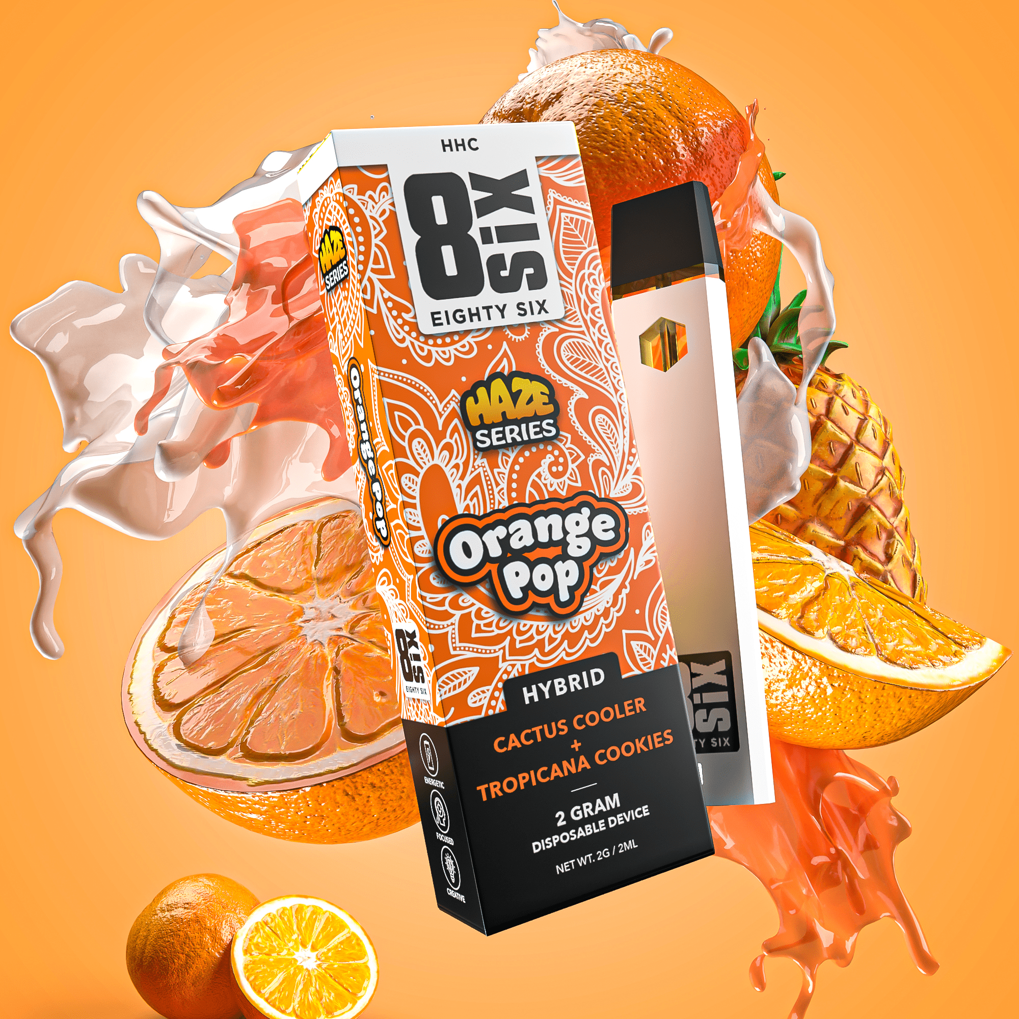 Orange Pop HHC 2G Disposable Vape (Cactus Cooler)