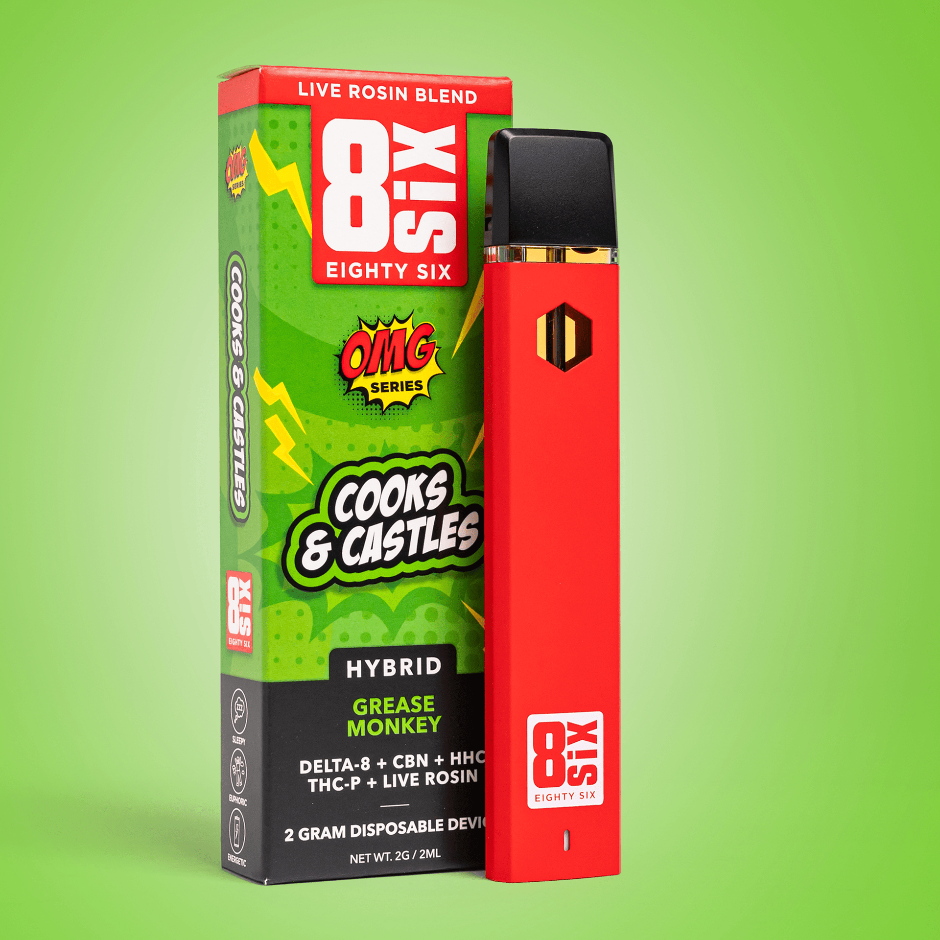 Grease Monkey Live Rosin Disposable | GMO-Free | Eighty Six