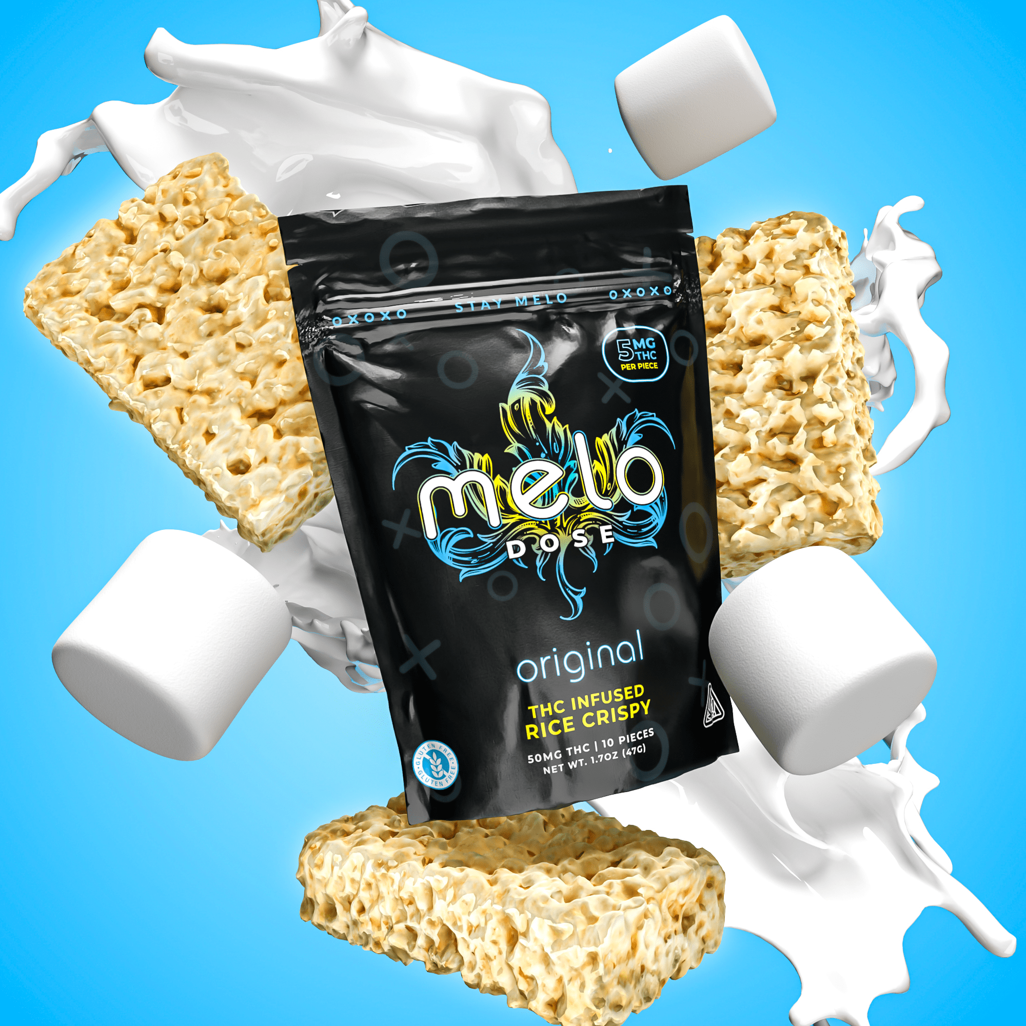 50mg Delta-9 THC Rice Crispy | GMO-Free | Eighty Six
