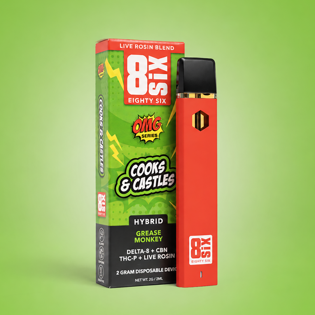 Cooks & Castles Live Rosin Blend 2G Disposable Vape (Grease Monkey)