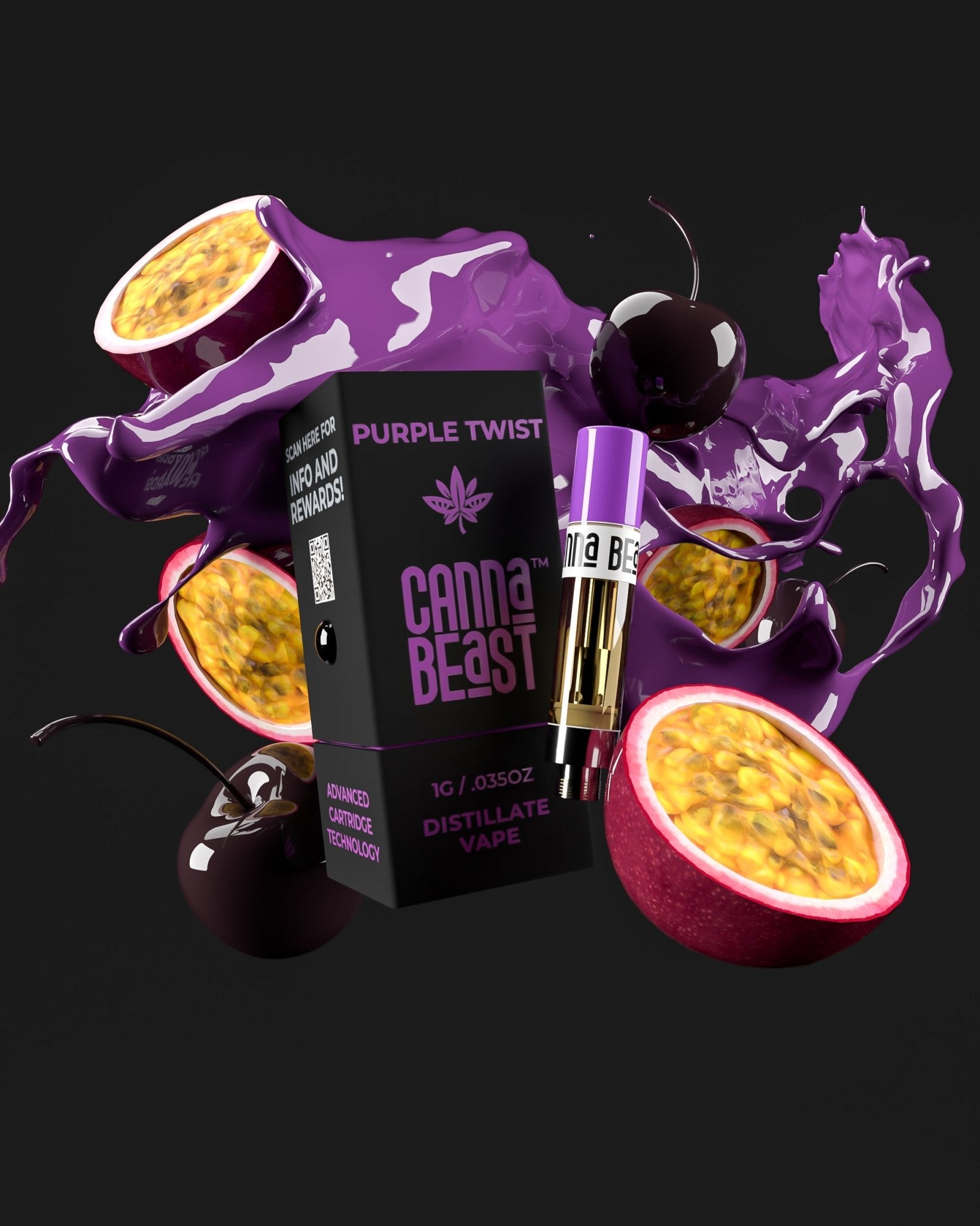 Canna Beast - Purple Twist Delta-9 THC Vape Cartridge