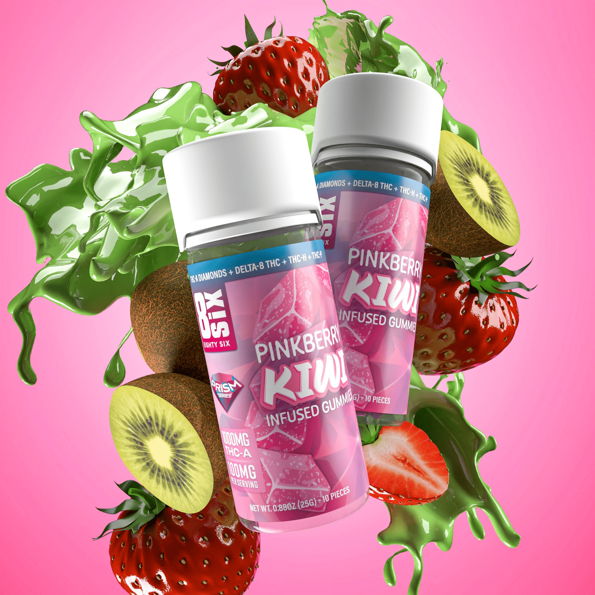 Pinkberry Kiwi 1000MG THCa Gummies