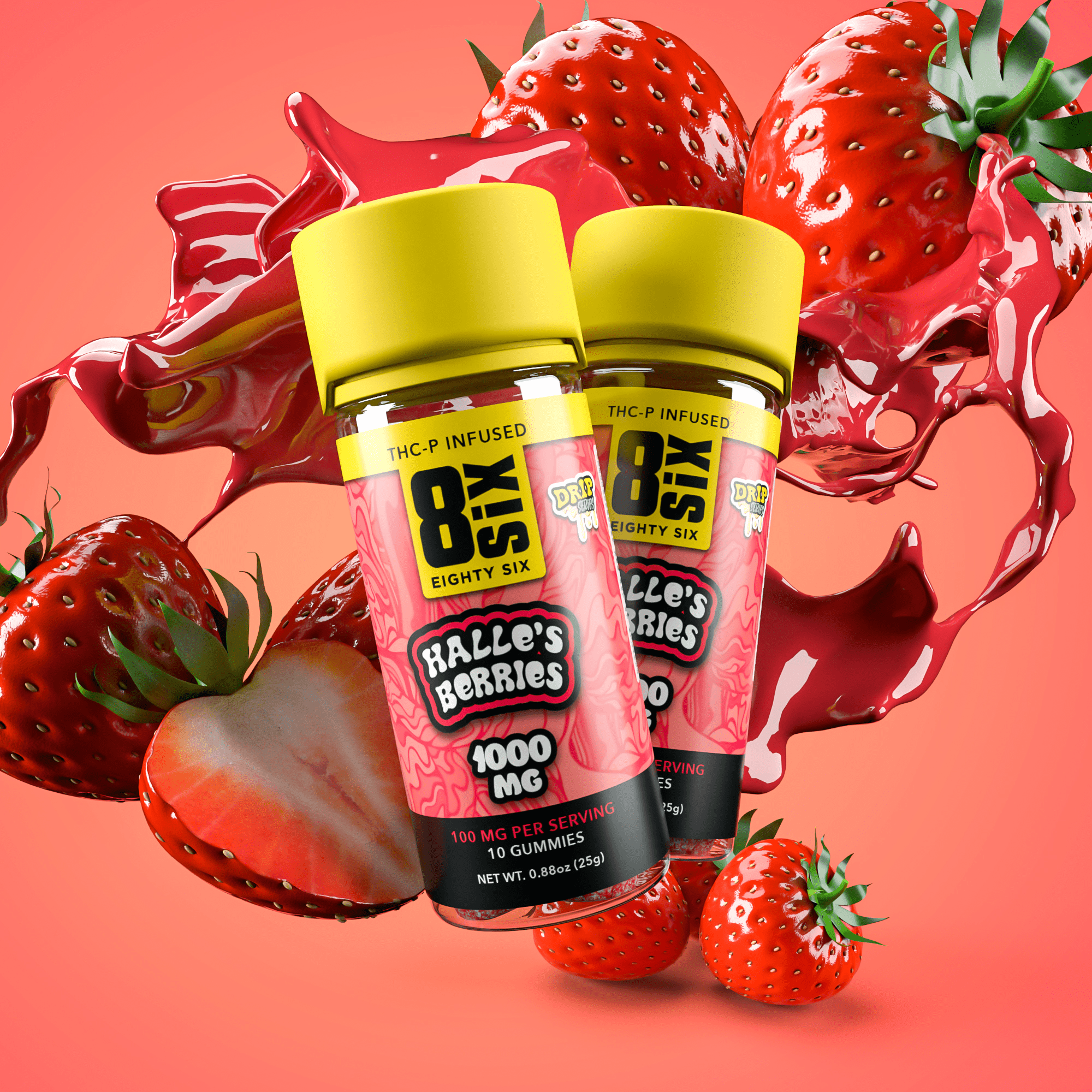 Strawberry THC-P Gummies | GMO-Free Edibles | Eighty Six