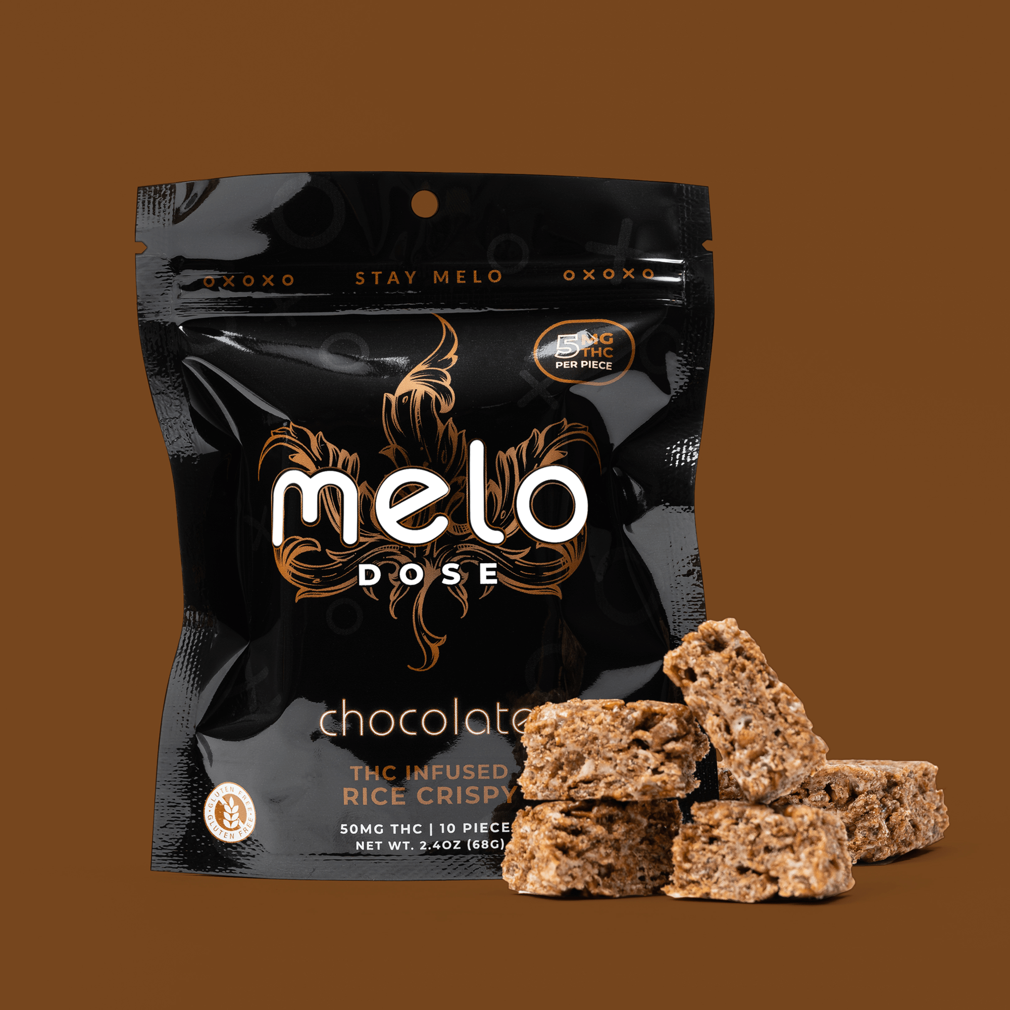 Melo Dose - Chocolate 50MG Delta-9 THC Rice Crispy
