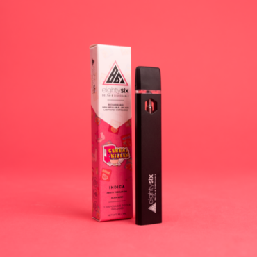 Cereal Killer Delta-8 THC Disposable with its respective box on a pink background.