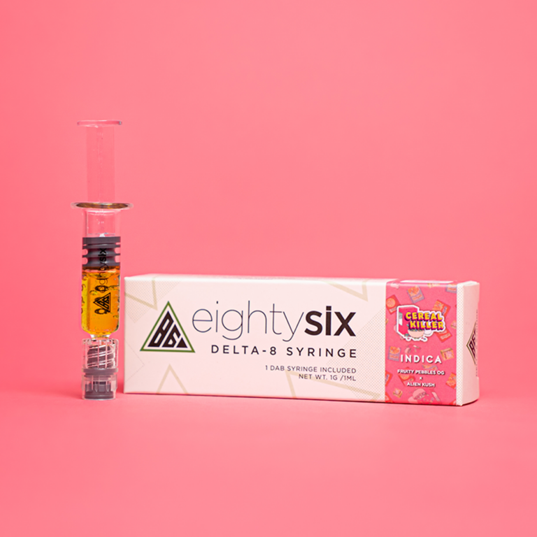 Cereal-Killer-Delta-8-THC-Syringe-with-box-on-a-pink-background