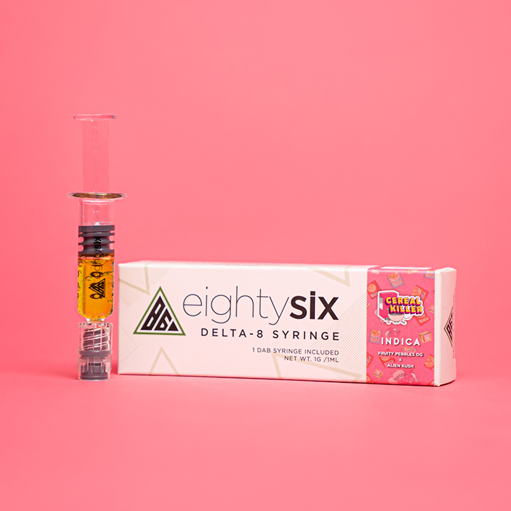 Cereal-Killer-Delta-8-THC-Syringe-with-box-on-a-pink-background Cereal-Killer-Delta-8-THC-Syringe-with-box-on-a-pink-background