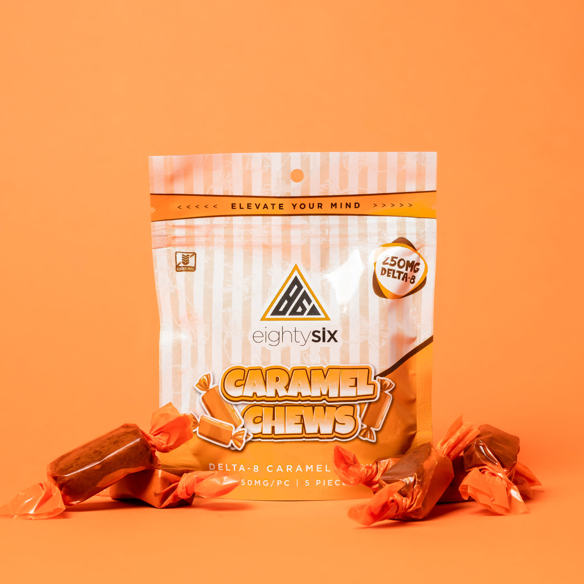 caramel-chews-best-delta-8-edible Caramel chews from Eighty Six