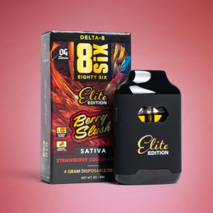 Berry Slush Elite Edition Delta-8 THC 4G Disposable Vape (Strawberry Cough)