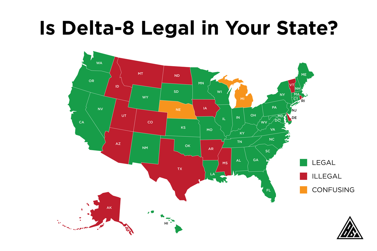 state by state breakdown of delta-8 legality
